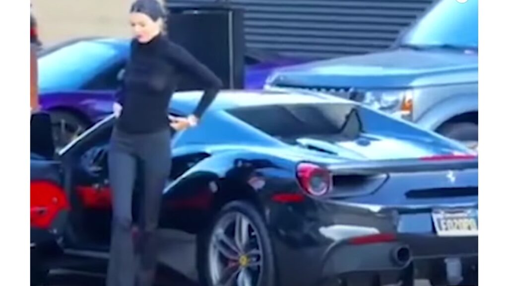 Kendell Jenner with Her Ferrari 488 Spider
