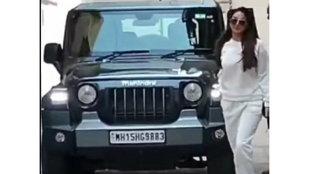 Kiara Advani with her Mahindra Thar
