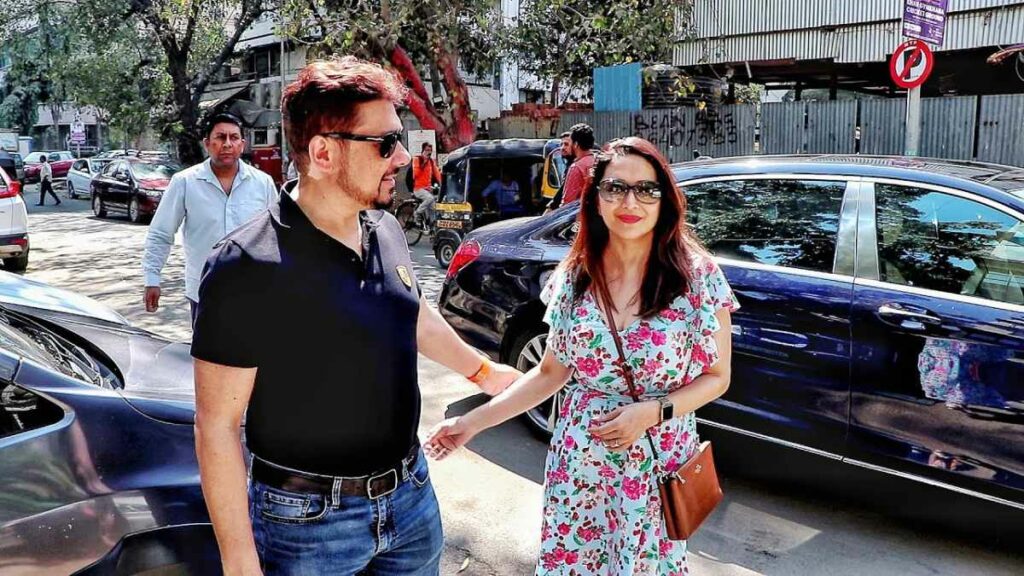 Madhuri Dixit with Her Mercedes Maybach S500