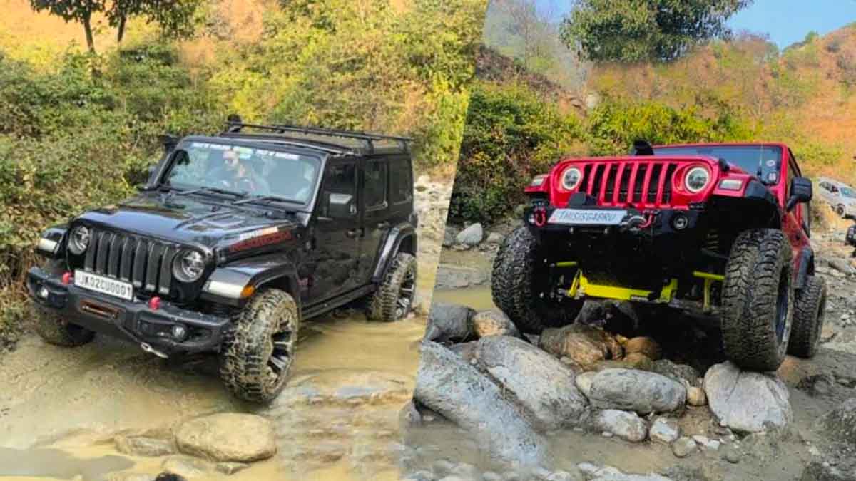 Mahindra Thar vs Jeep Wrangler off-road Comparison