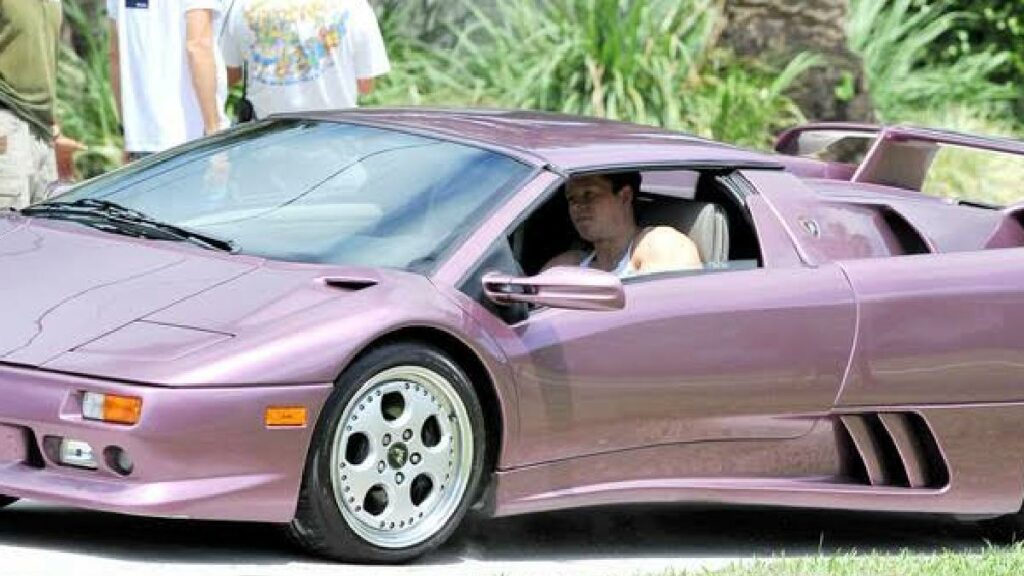Mark Wahlberg with Lamborghini Diablo VT