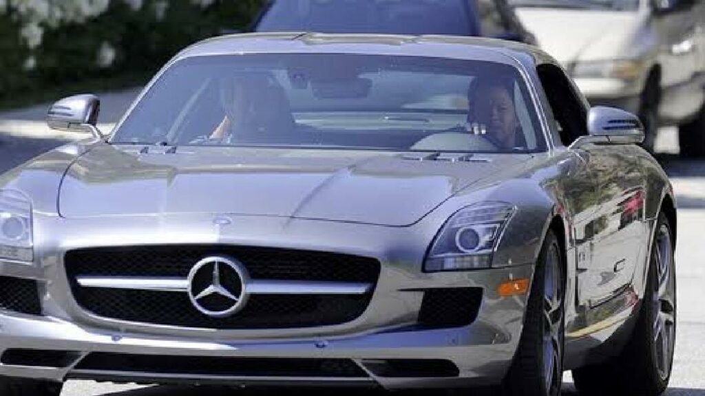 Mark Wahlberg with Mercedes SLS AMG