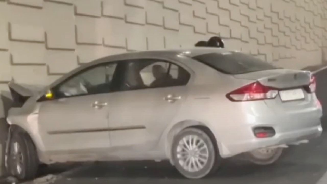 Maruti Ciaz Driven Into Wall in High-Speed Crash