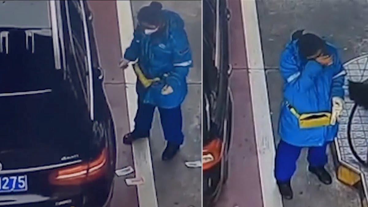 Mercedes Owner Throws cash Female Petrol Pump Attendant China