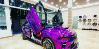 Toyota Glanza with Lamborghini-Style Scissor Doors