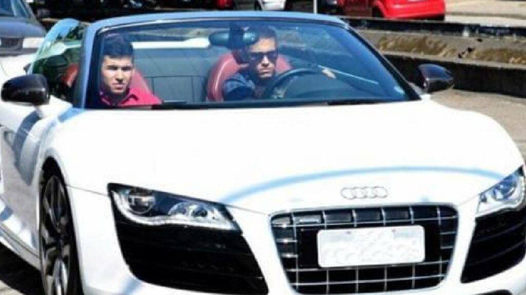 Neymar Jr in Audi R8 Spyder