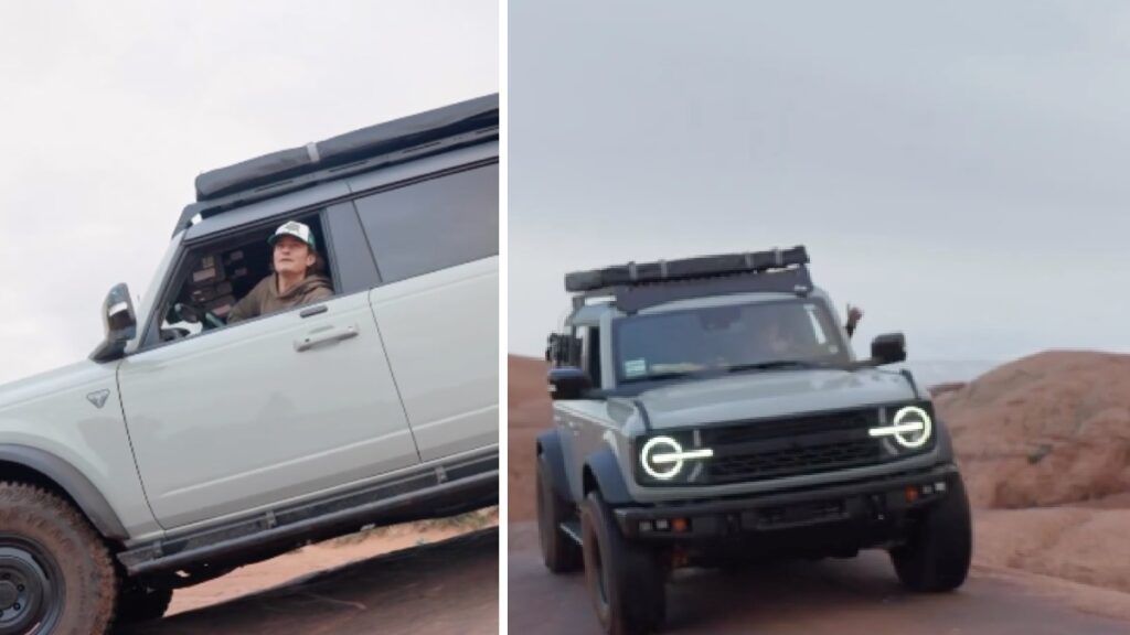 Orlando Bloom with his Ford Bronco