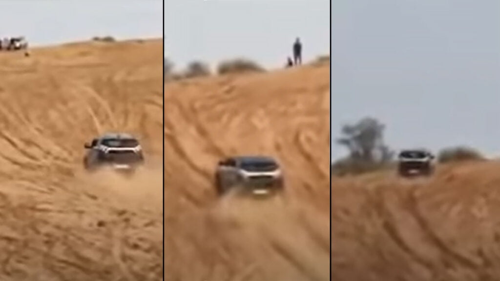 Tata Nexon Smoothly Climbs A 20-foot Sand Dune