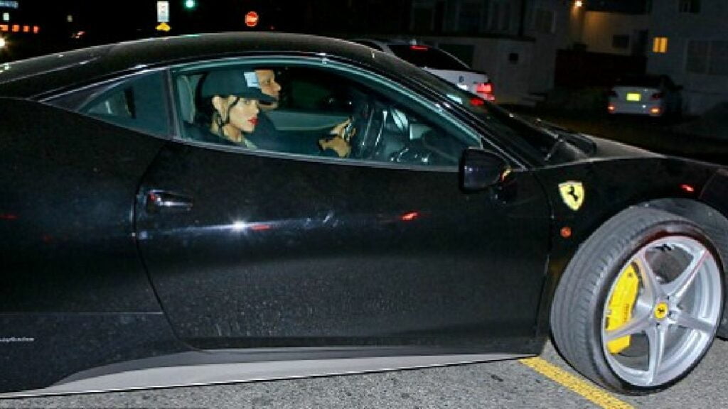 Rihanna with Her Ferrari 488 Gtb