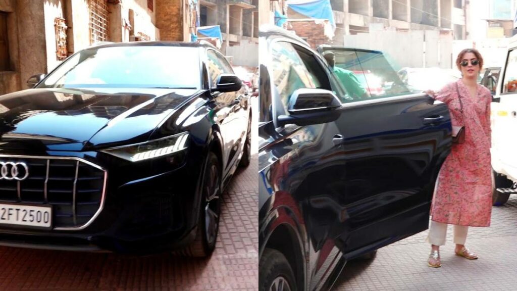 Sanya Malhotra with her Audi Q8