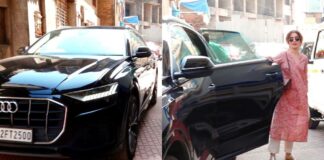 Sanya Malhotra with her Audi Q8