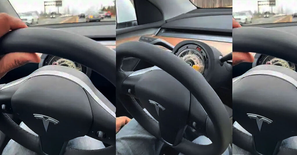 Tesla Model Y Steering Wheel Breaks While Driving