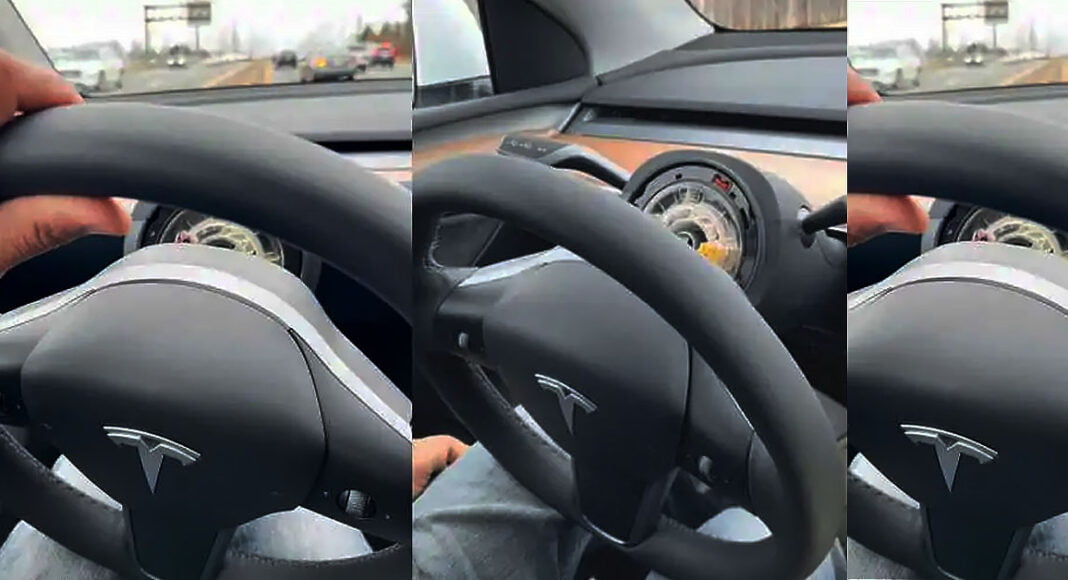 Tesla Model Y Steering Wheel Breaks While Driving