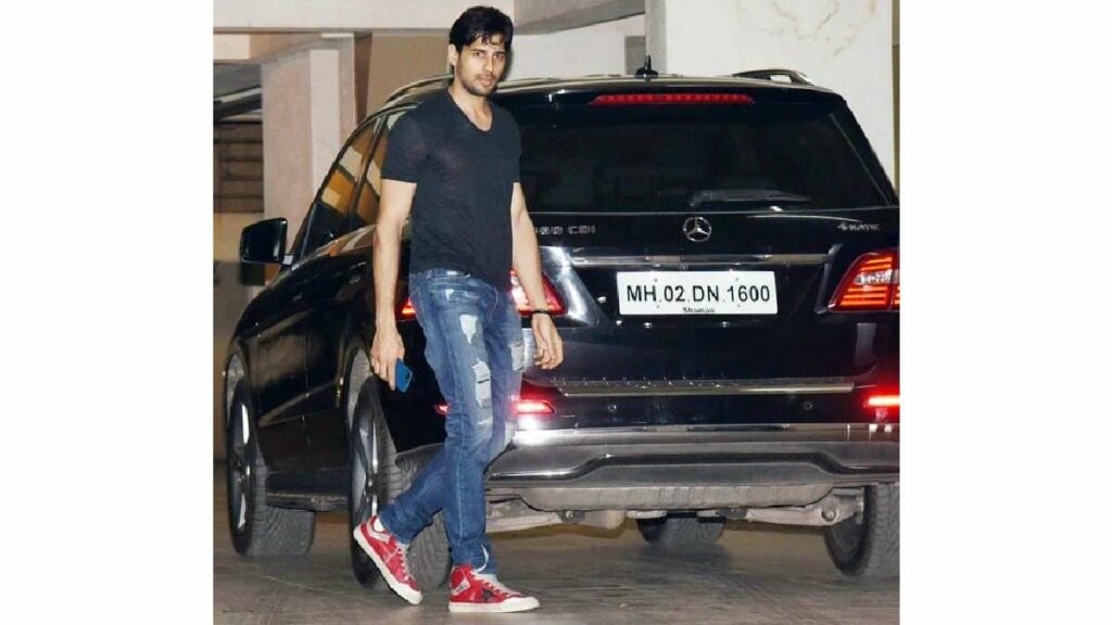 Sidharth Malhotra with his Mercedes ML 350