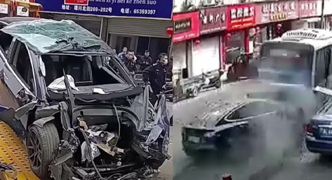 Tesla Model 3 High Speed Accident in China