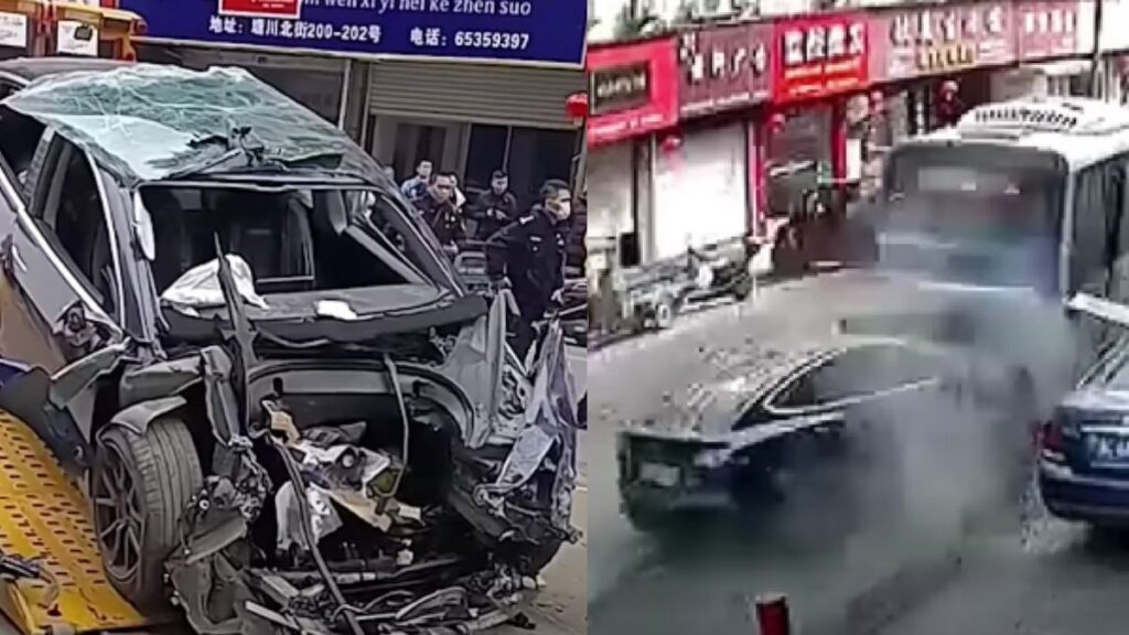 Tesla Model 3 Accident in China