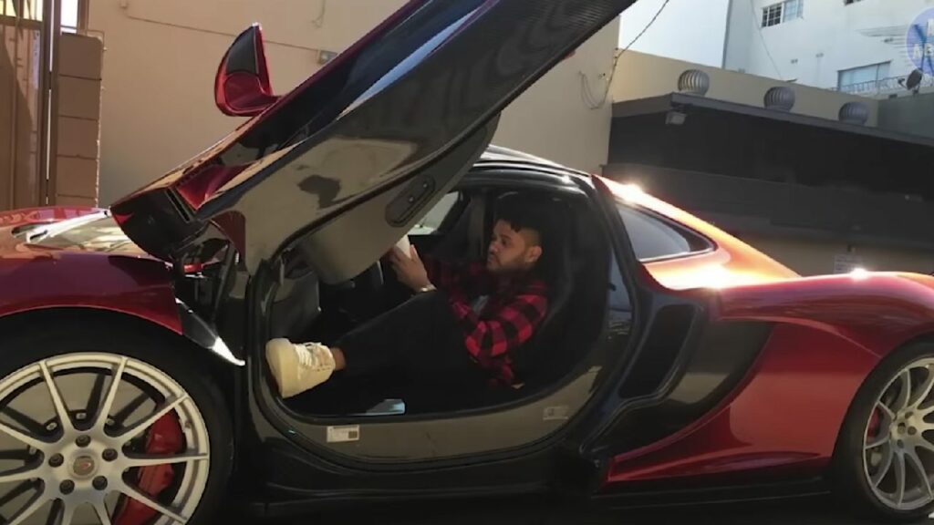The Weeknd with his McLaren P1