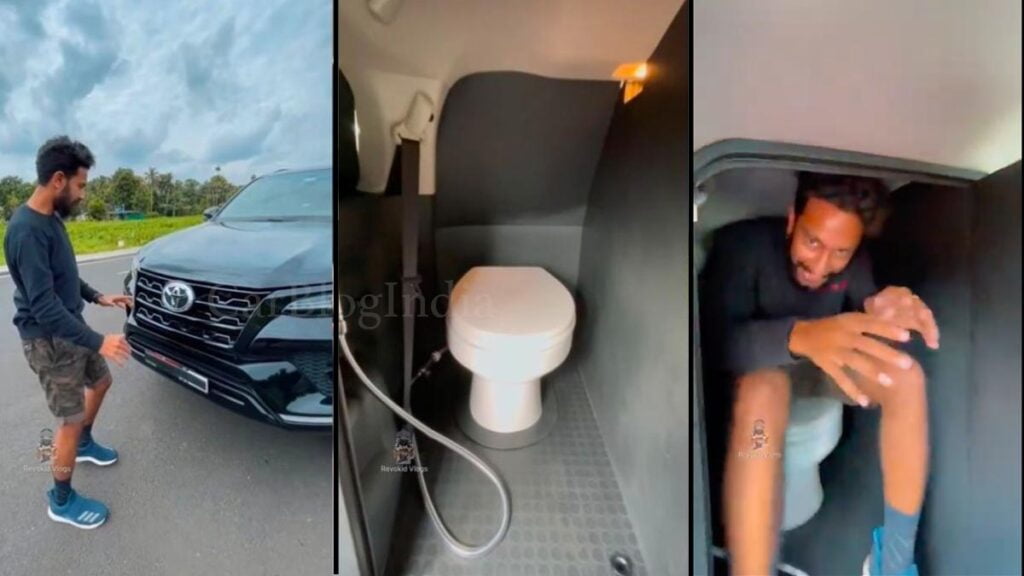 toyota fortuner built-in toilet