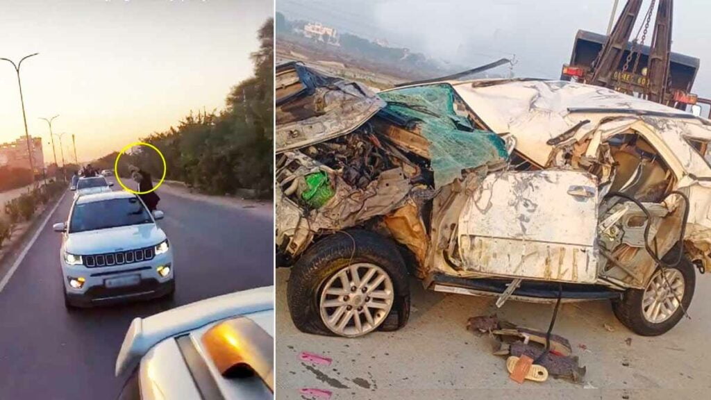 Toyota Fortuner student racing accident