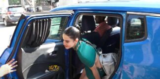 Uorfi Javed Seen With Her Jeep Compass