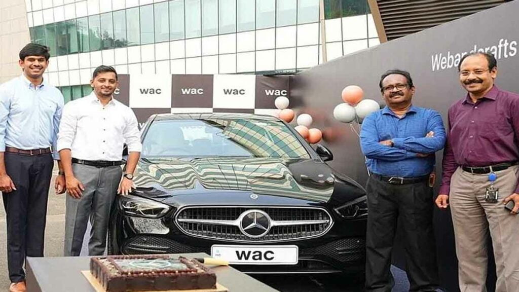 Webandcrafts Gifts Mercedes C class to First Employee