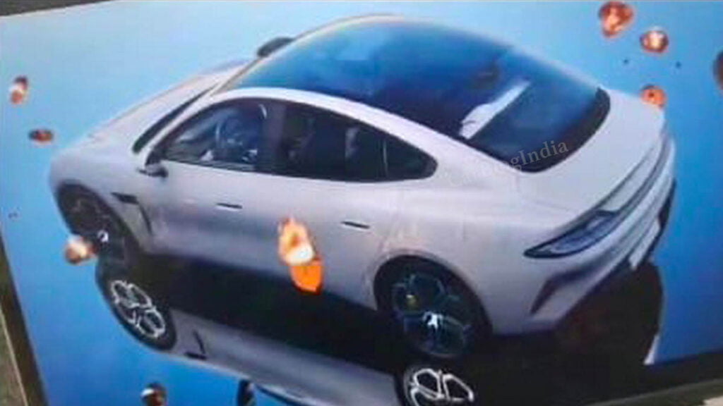 Xiaomi electric car leaked image rear three quaeters