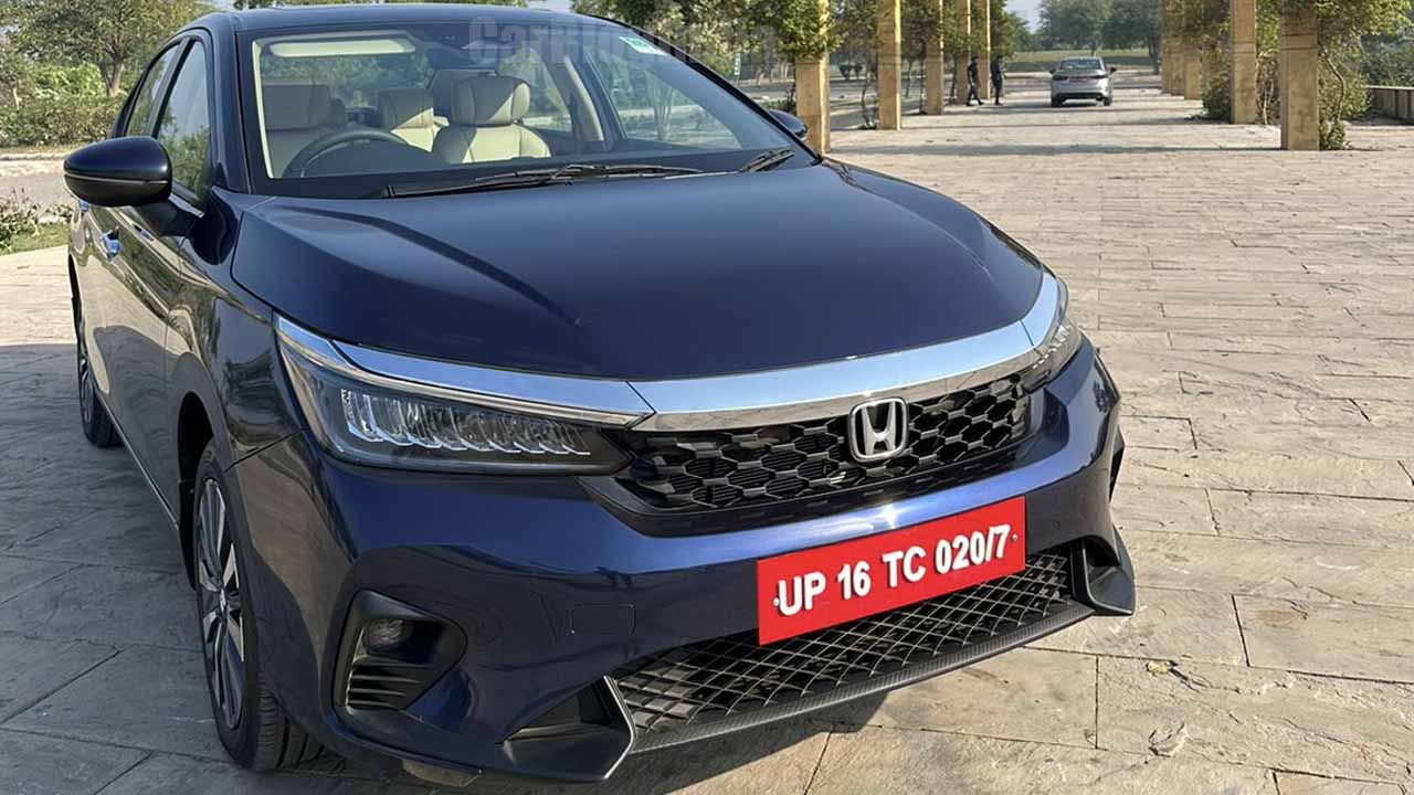 2023 honda city facelift front three quarters