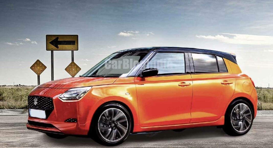 2023 maruti swift front three quarters