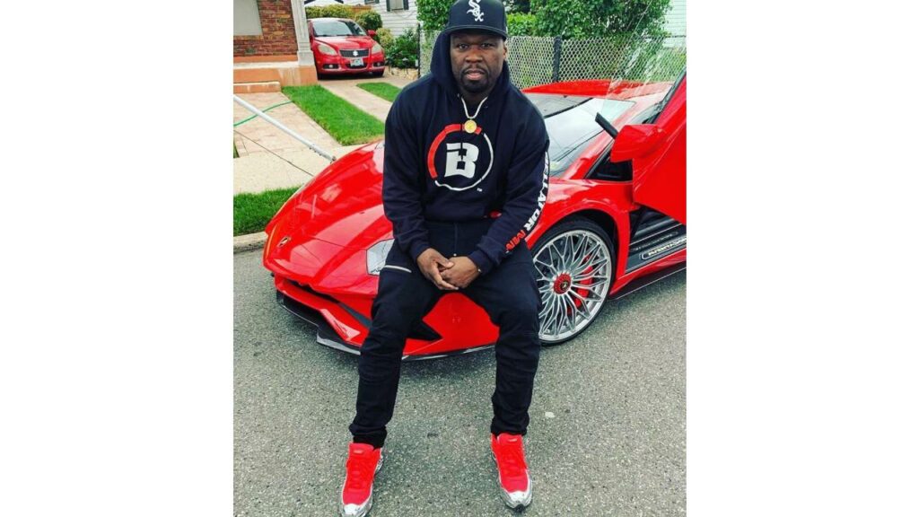 50 Cent with His Ferrari