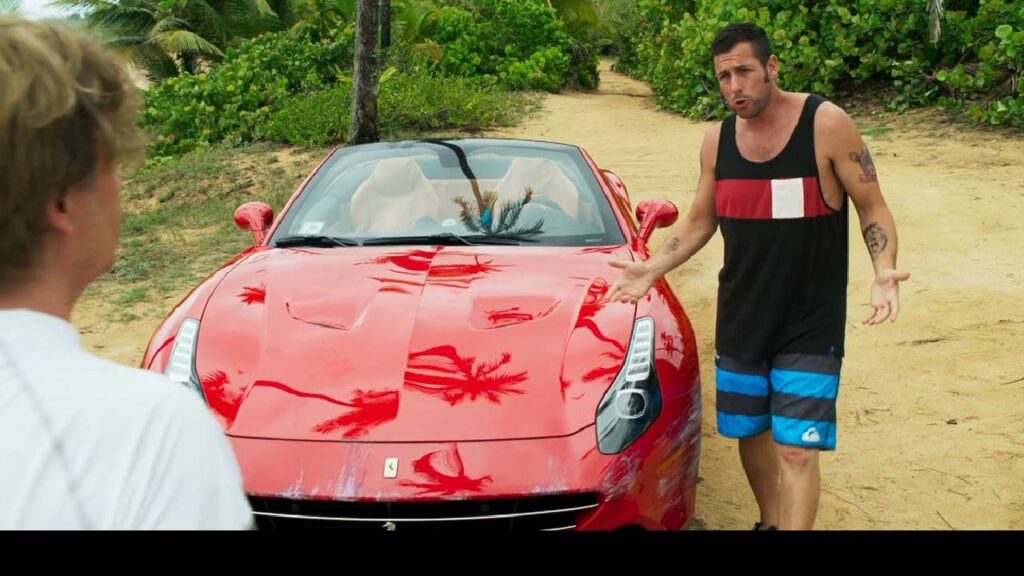 Adam Sandler with Ferrari 488 Pista