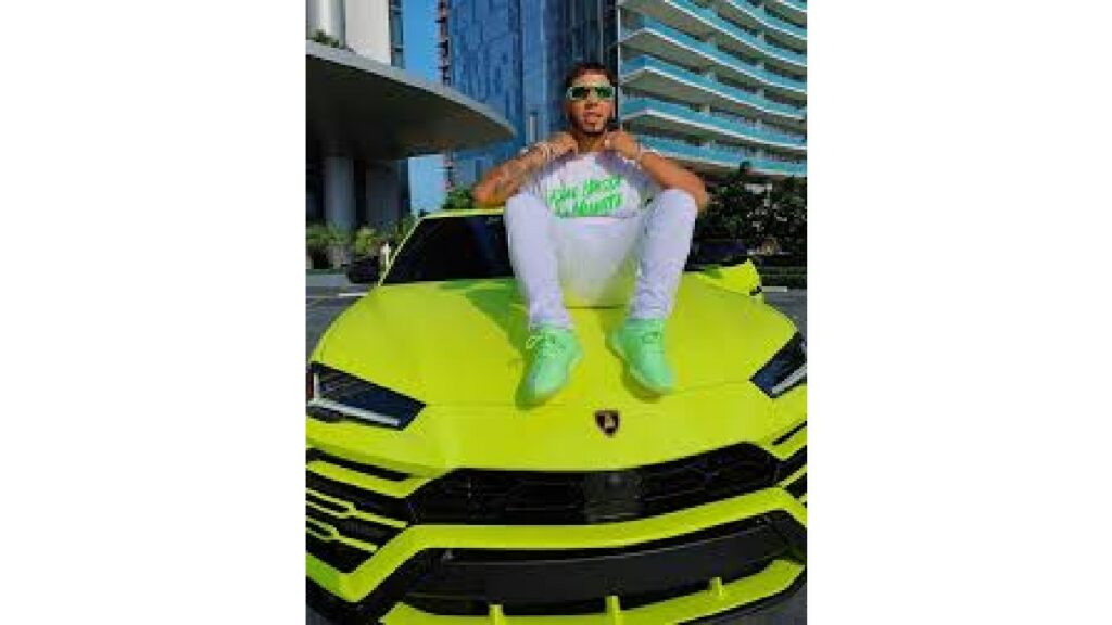 Anuel AA with his Lamborghini Urus