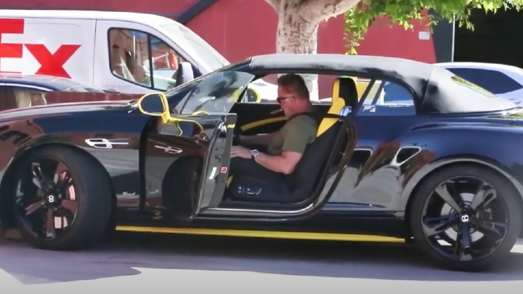 Arnold Schwarzenegger with Bentley Continental GT