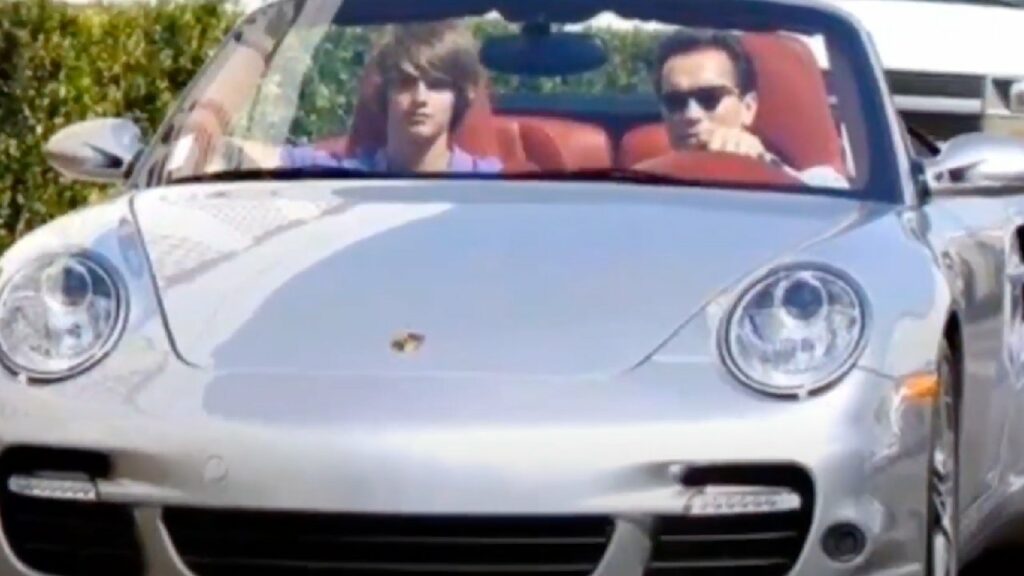 Arnold Schwarzenegger with Porsche 911 Turbo