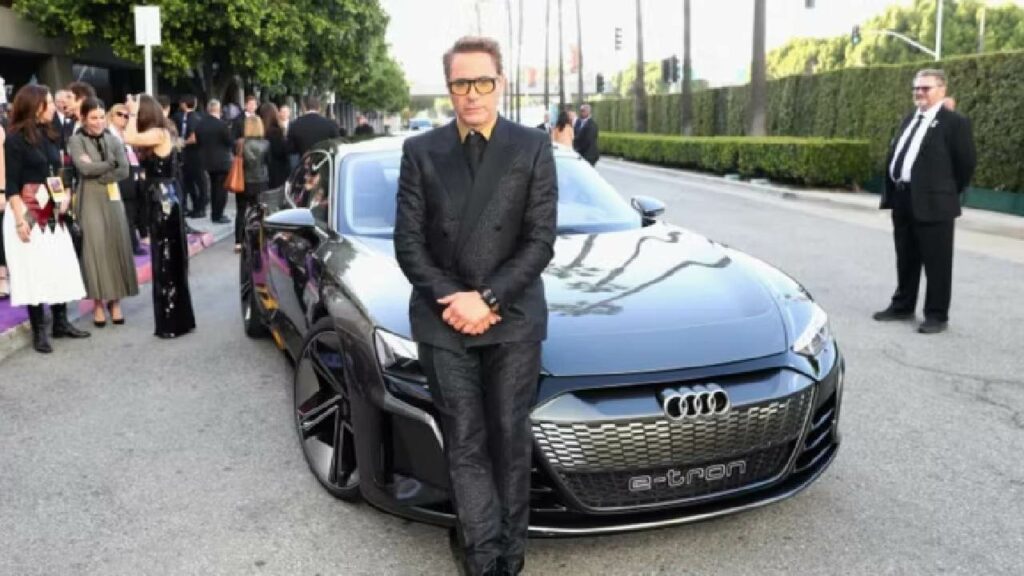 Robert Downey Jr with Audi E tron
