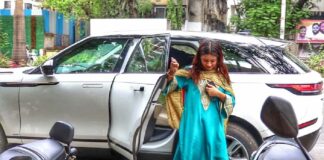 Avneet Kaur with Range Rover Velar