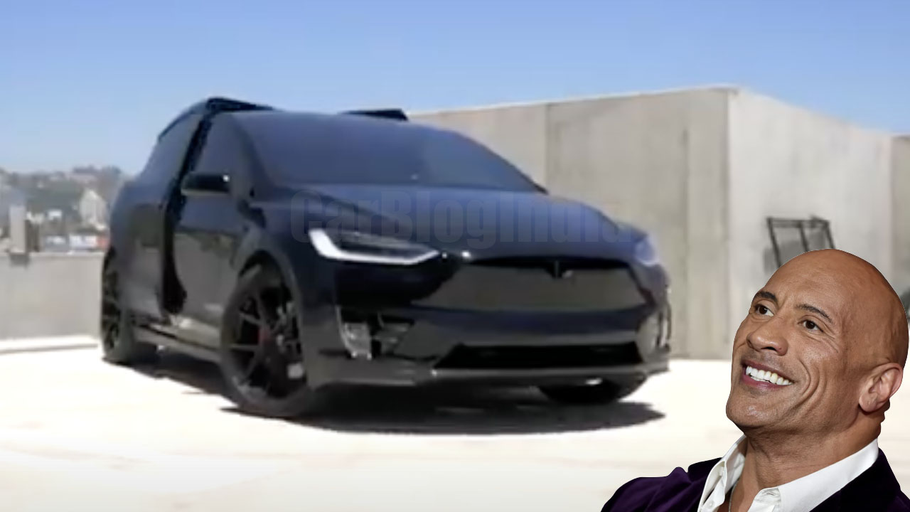 dwayne the rock johnson custom tesla model x