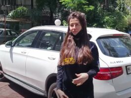 Giorgia Andriani with her Mercedes GLC 220D