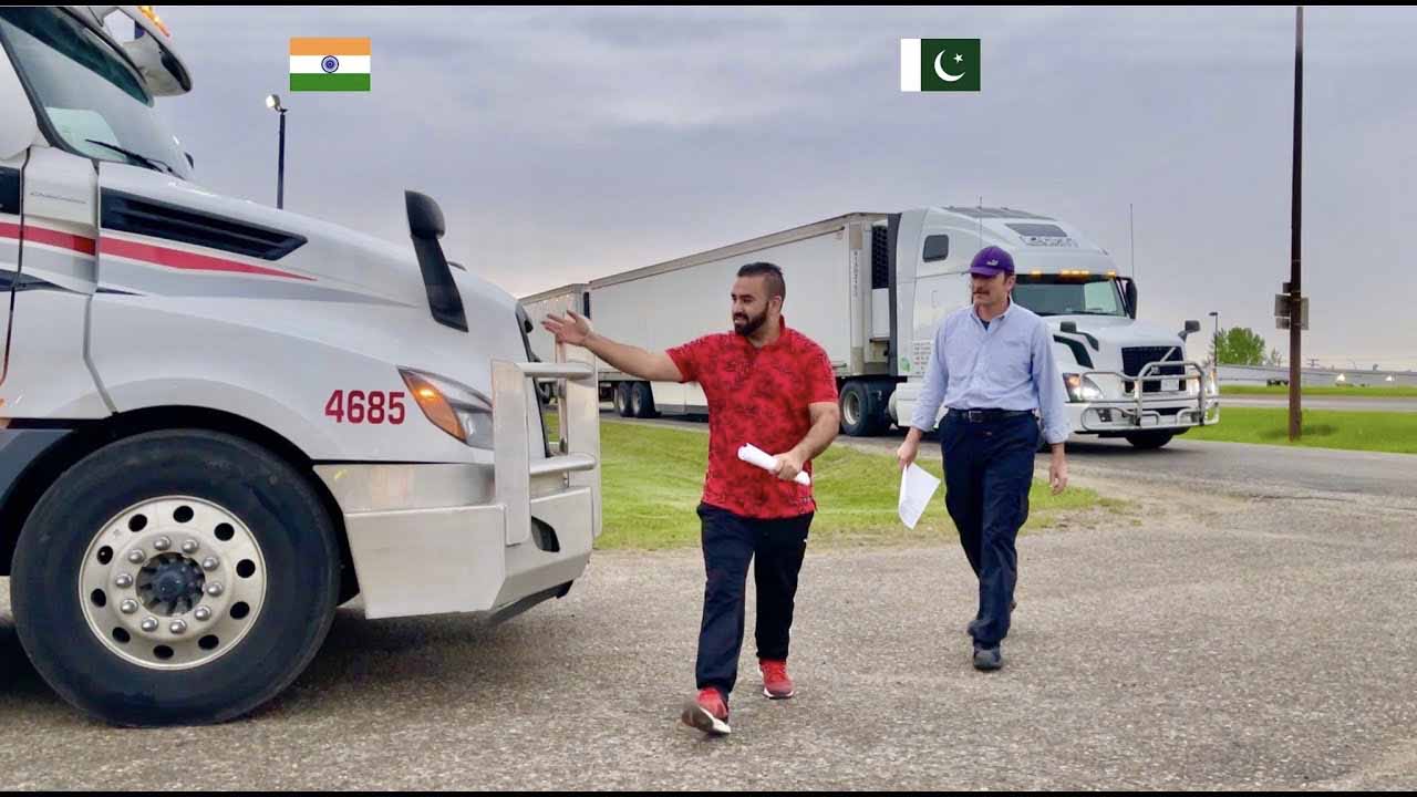 In Canada, Pakistani Truck Drivers Work With Indian Drivers