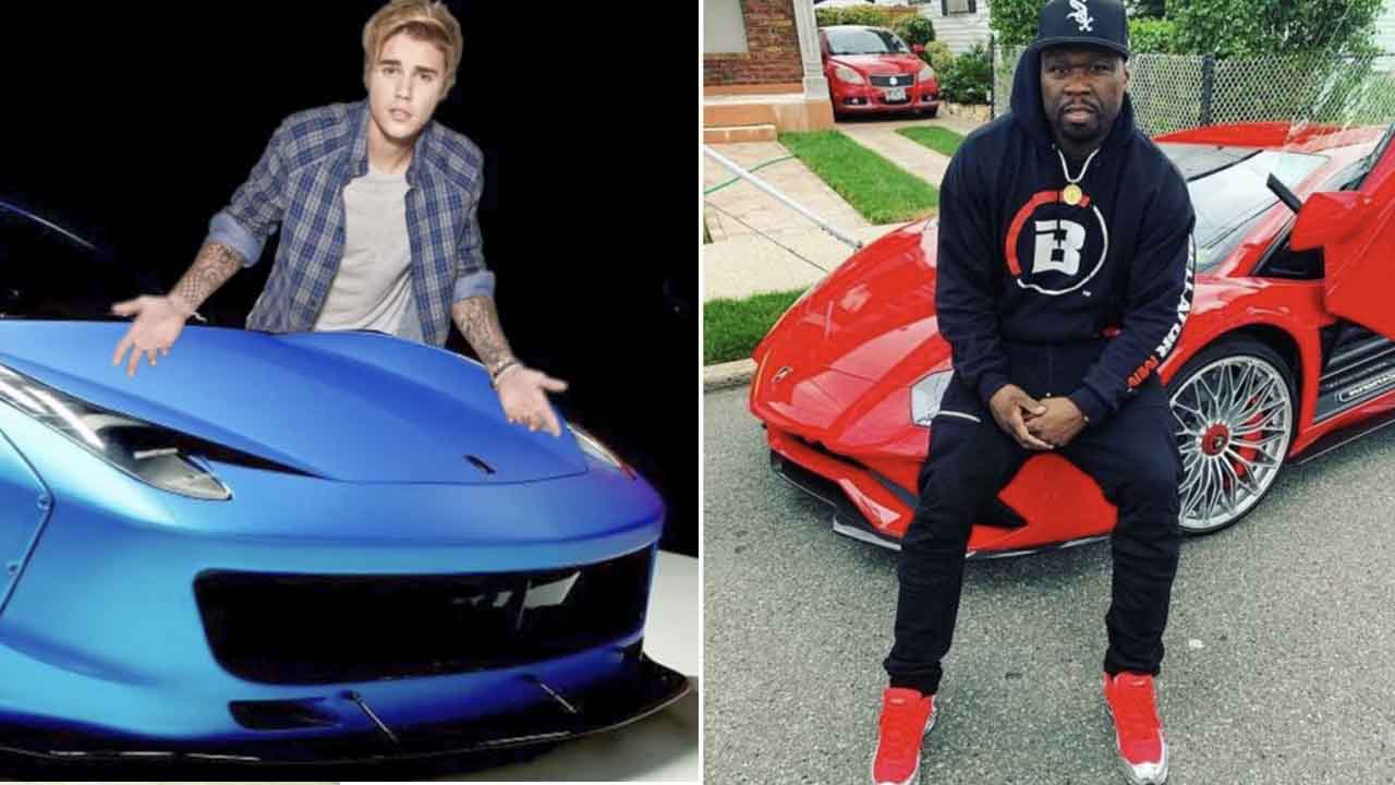 Justin bieber 50-cent banned ferrari