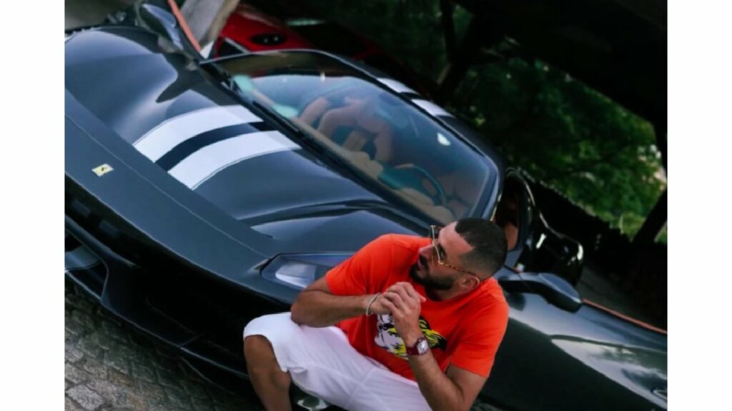 Karim Benzema with His Ferrari 488 Pista