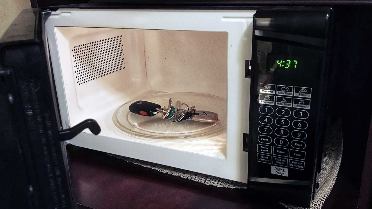 key in microwave