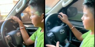 Kid Driving Toyota Fortuner