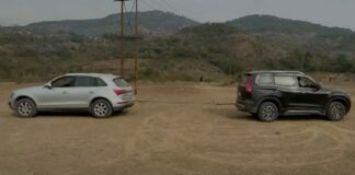 Mahindra Scorpio N and Audi Q5 Tug of War
