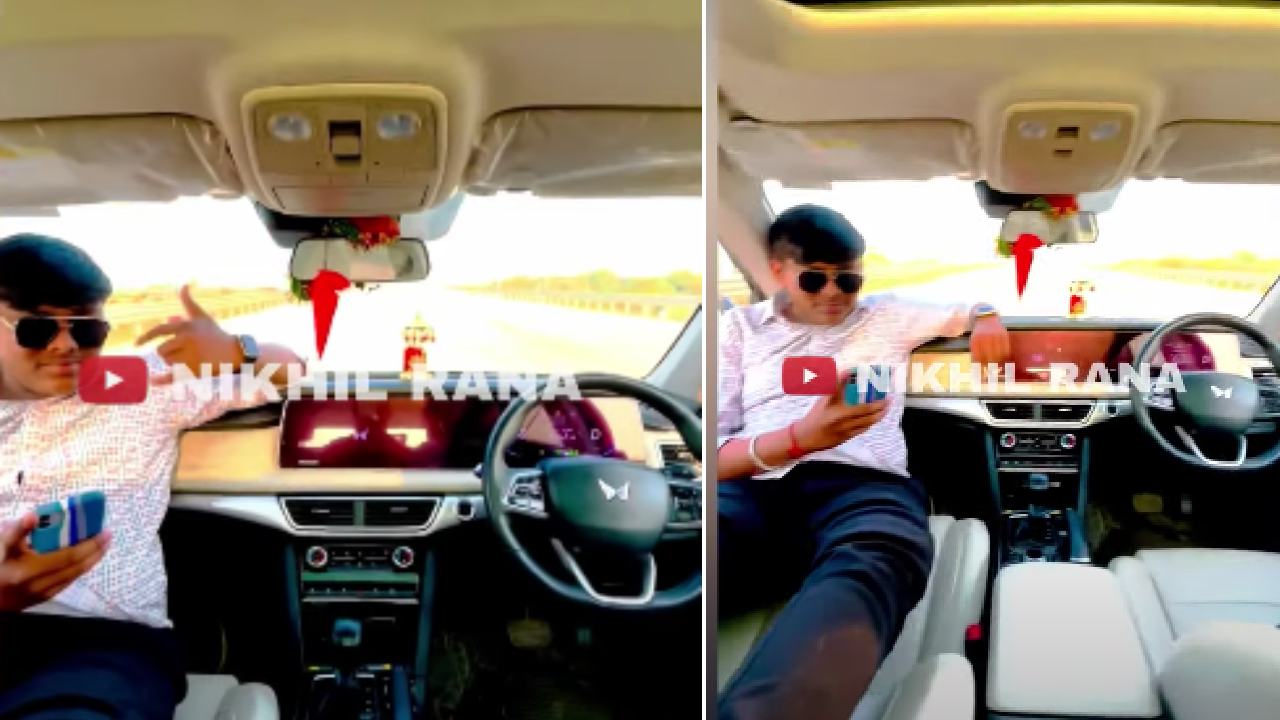 Mahindra XUV700 Owner Sits in Passenger Seat in Moving Car