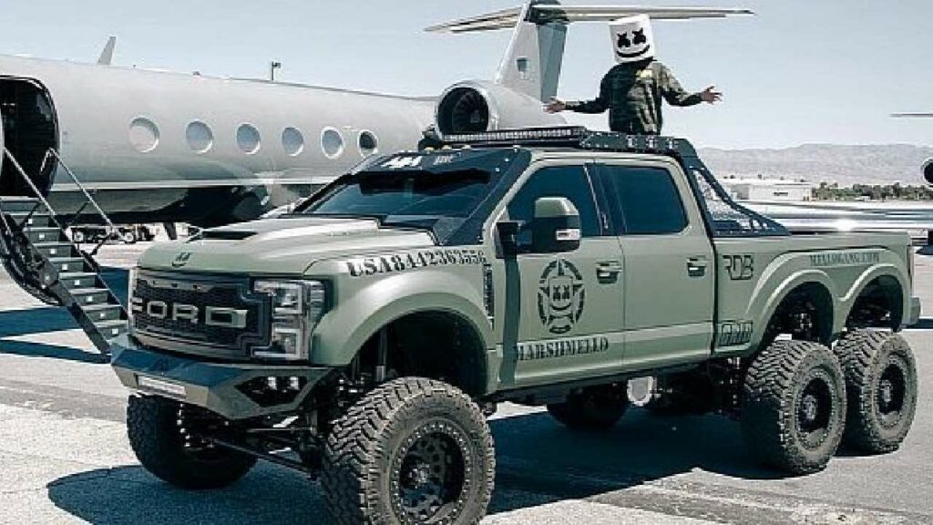 Marshmello with His Ford F 150 Velociraptor