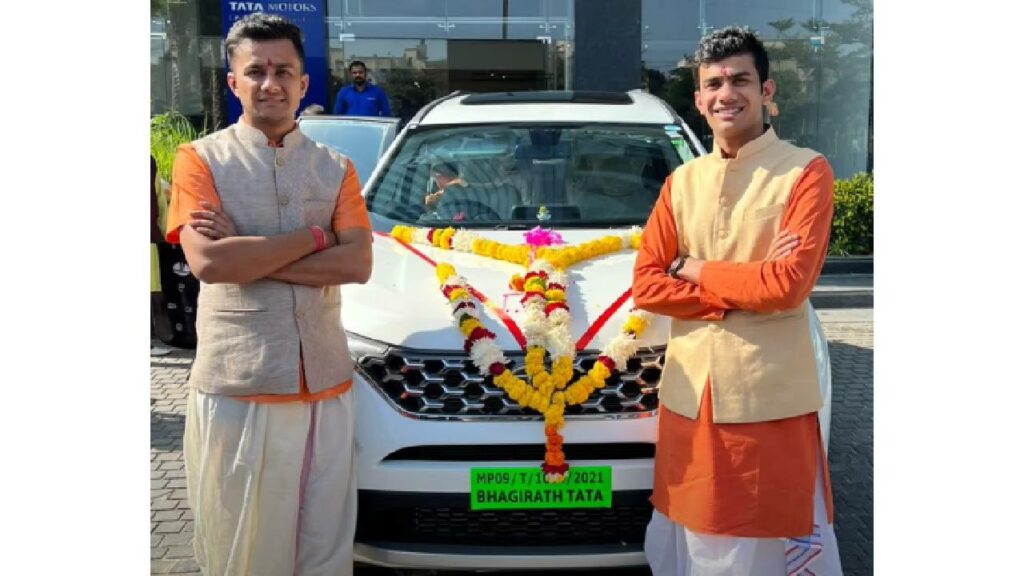 MBA Chaiwala with his Tata Harrier