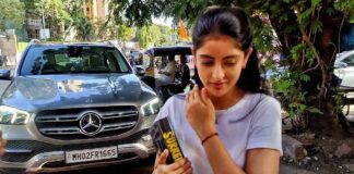 Navya Nanda in Mercedes GLE 300d