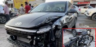 new hyundai verna re bullet accident
