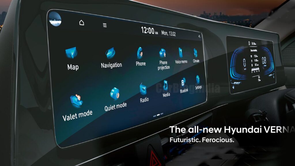 new hyundai verna touchscreen infotainment