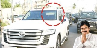 Pawan Kalyan in Toyota Land Cruiser